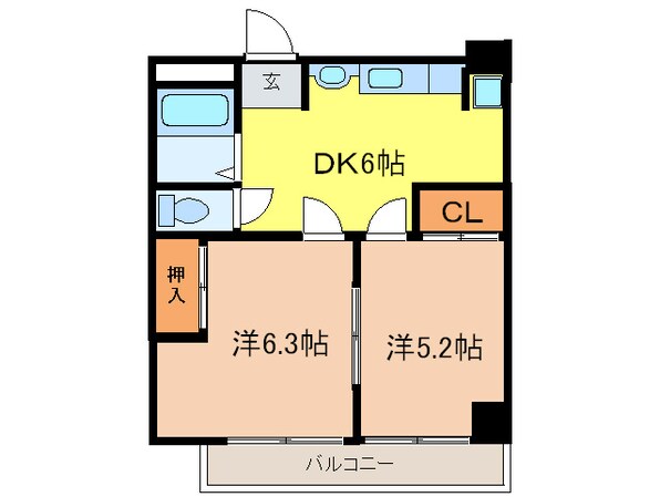 向陽ビルの物件間取画像